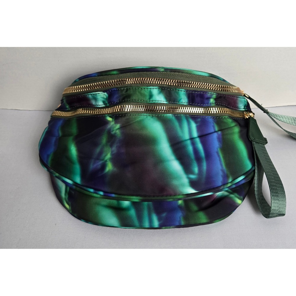 Emmafy GoFree Aurora Print Crossbody Bag Green Blue Gold Hardware